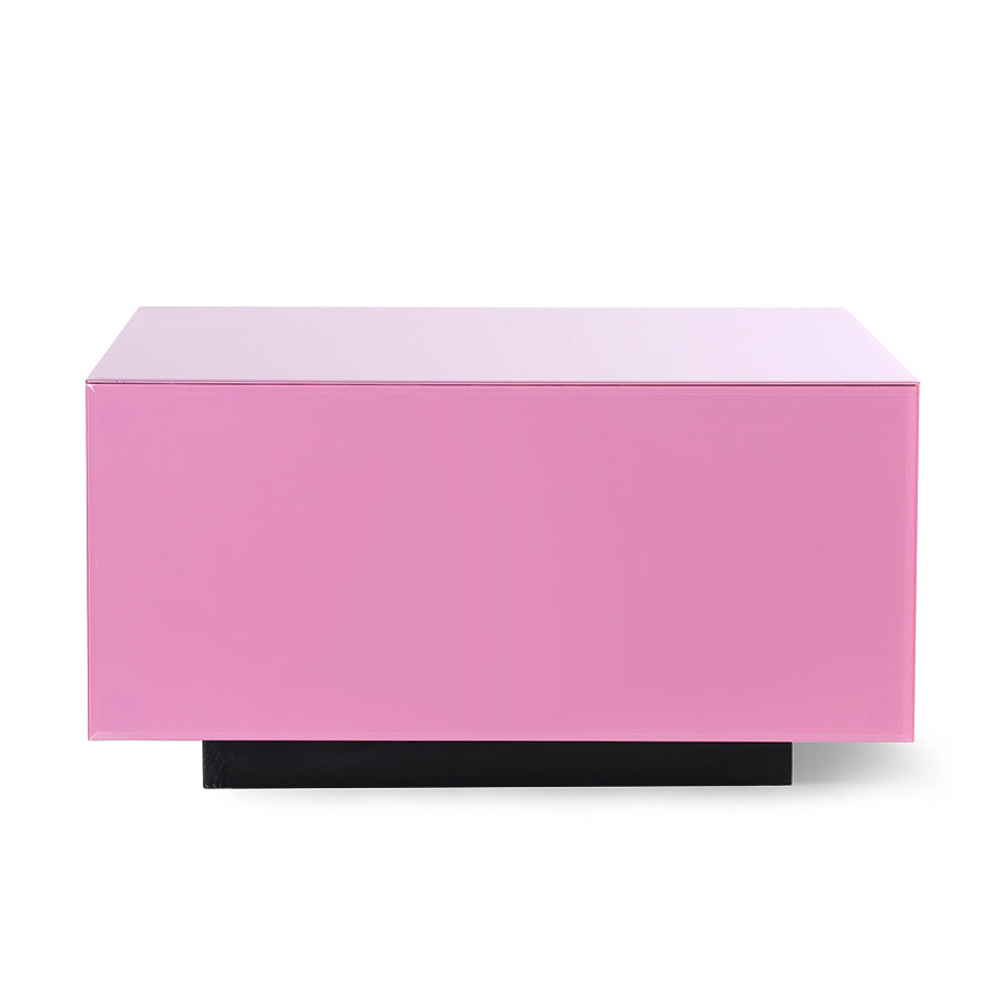Mirror block table pink L - front