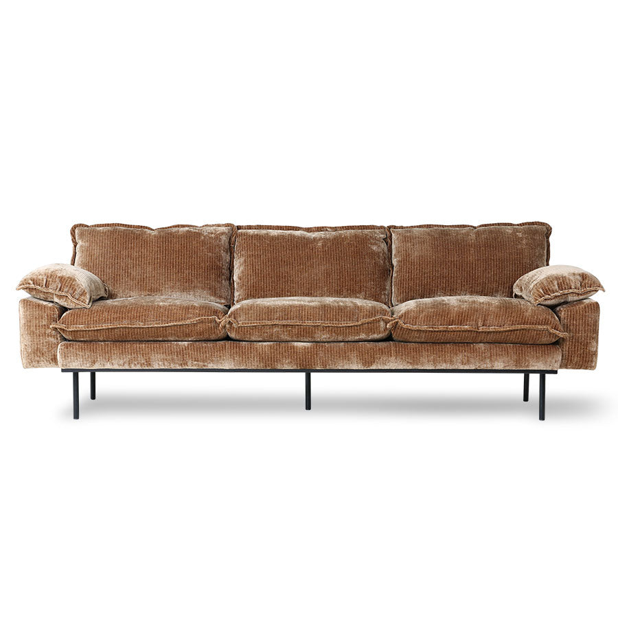Retro sofa aged gold - front