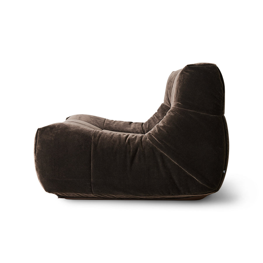 Lazy lounge chair, royal velvet espresso - lat