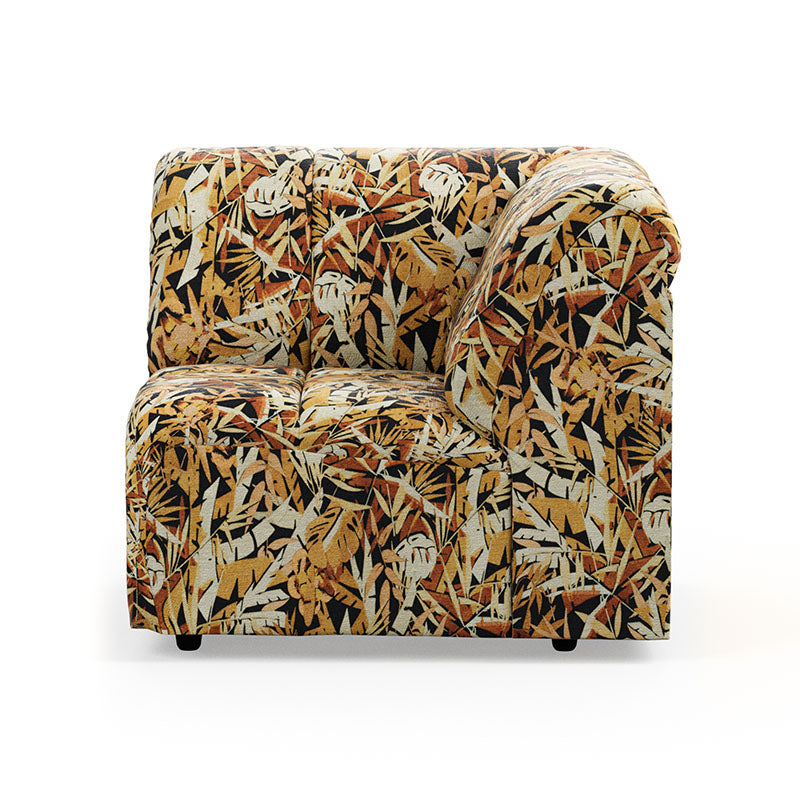 Wave couch: corner, printed hollywood - front