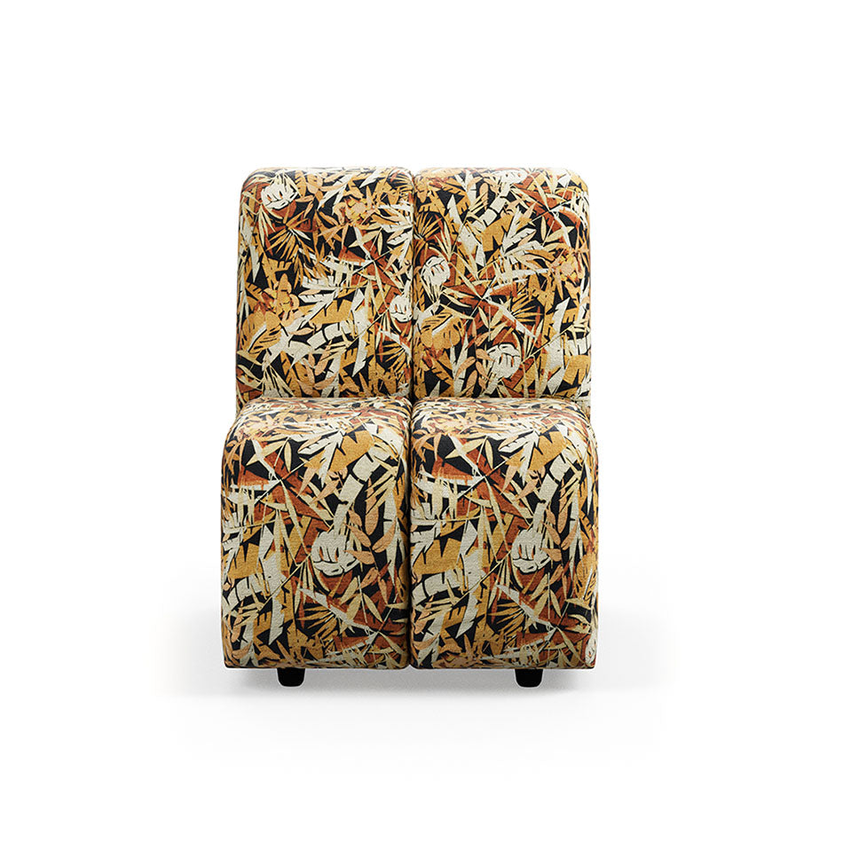 Wave couch: middle small, printed hollywood - front