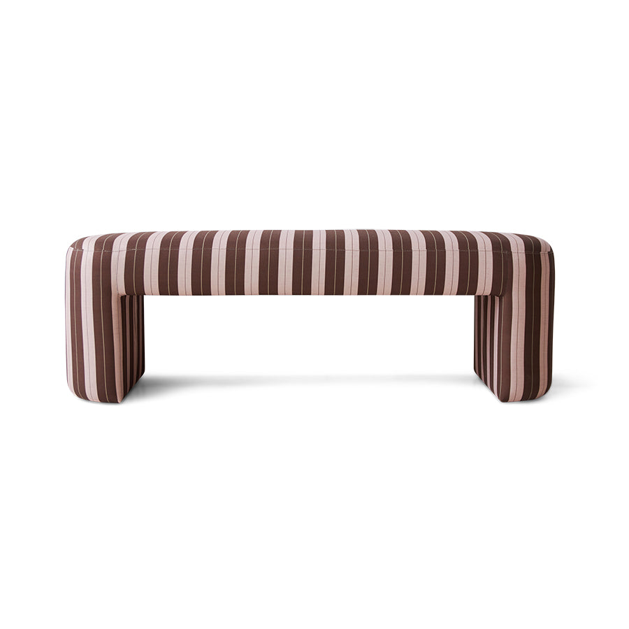 Lobby bench striped - front