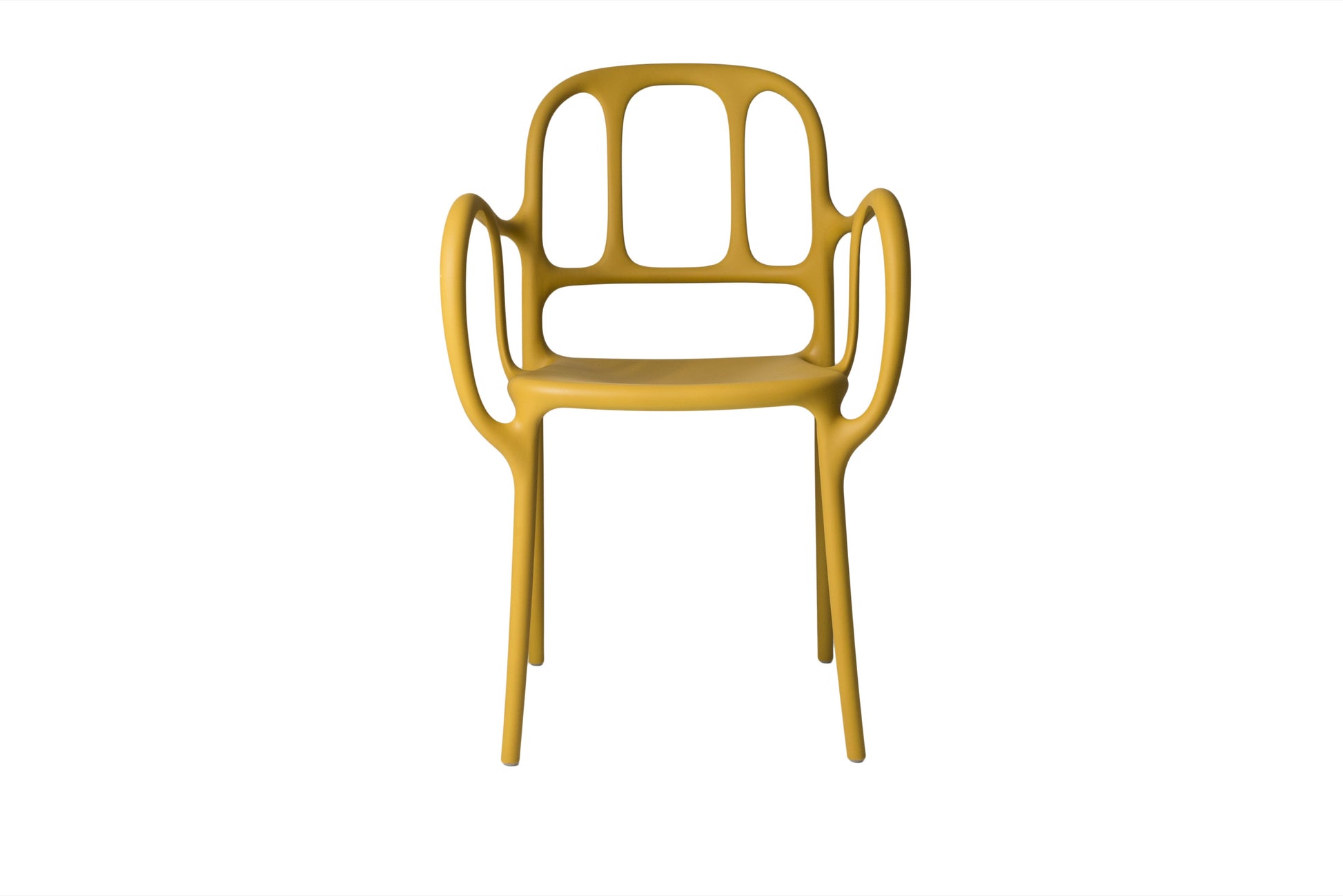 Mila chair yellow - front