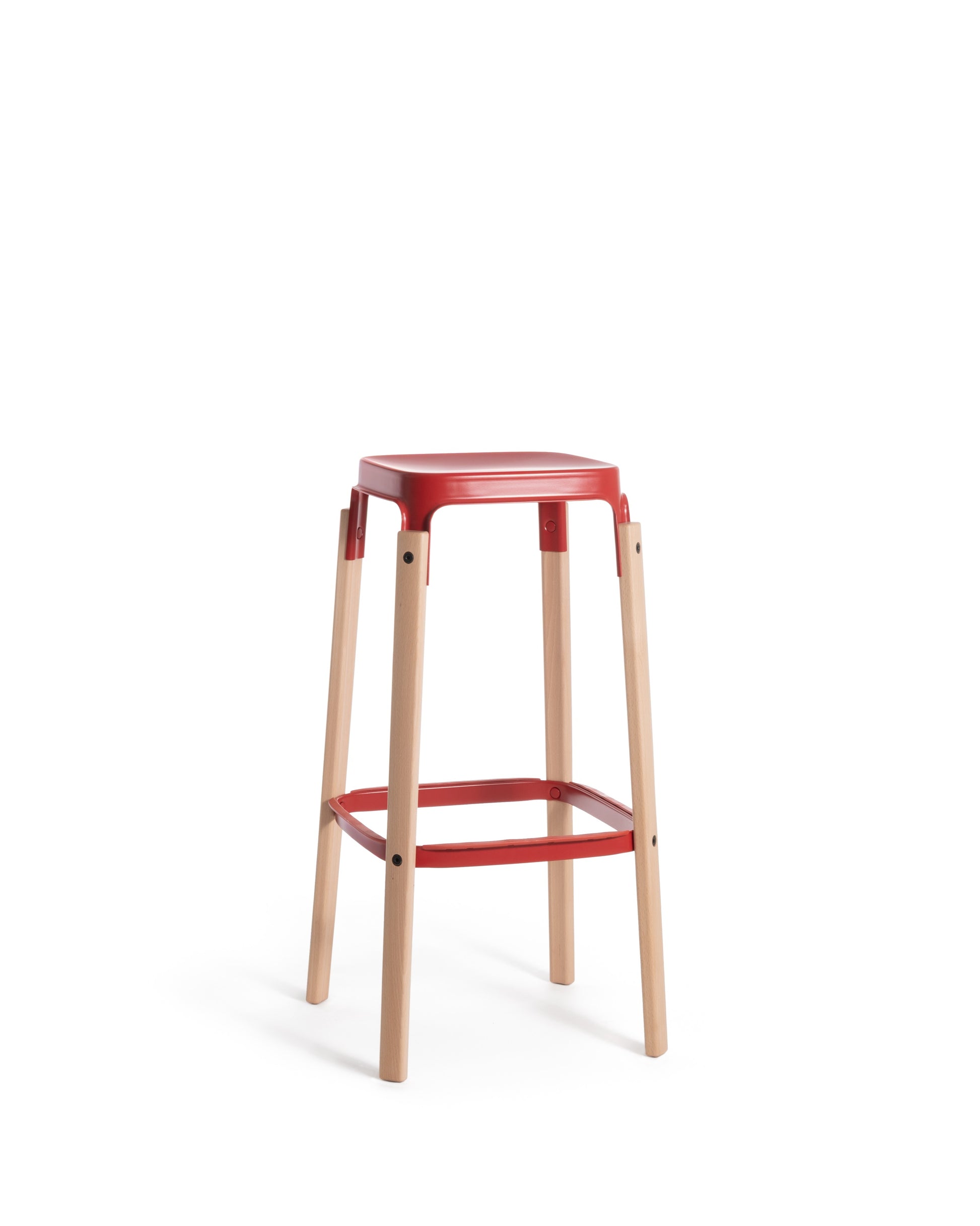 Steelwood stool red - lat