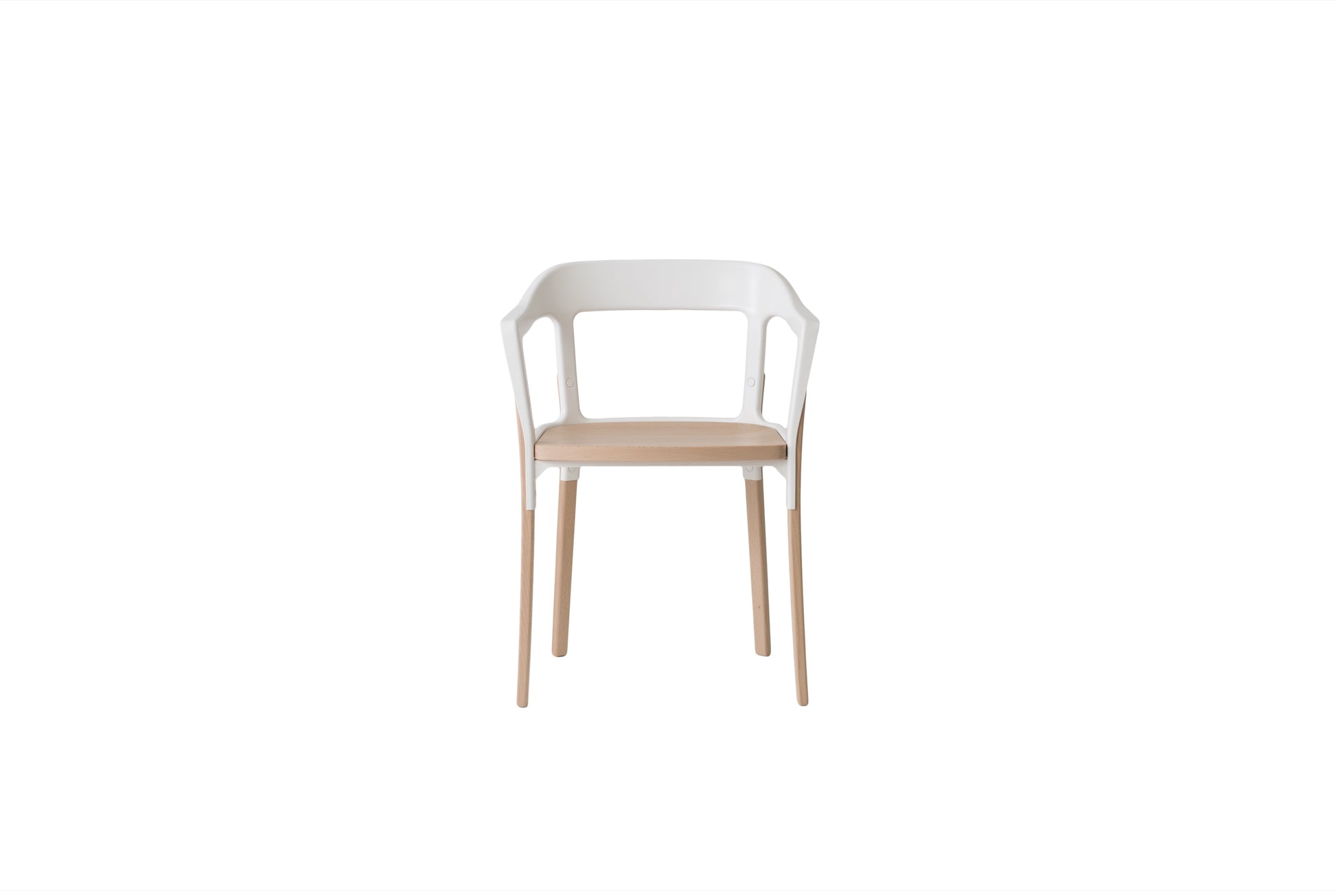 Steelwood chair white - front