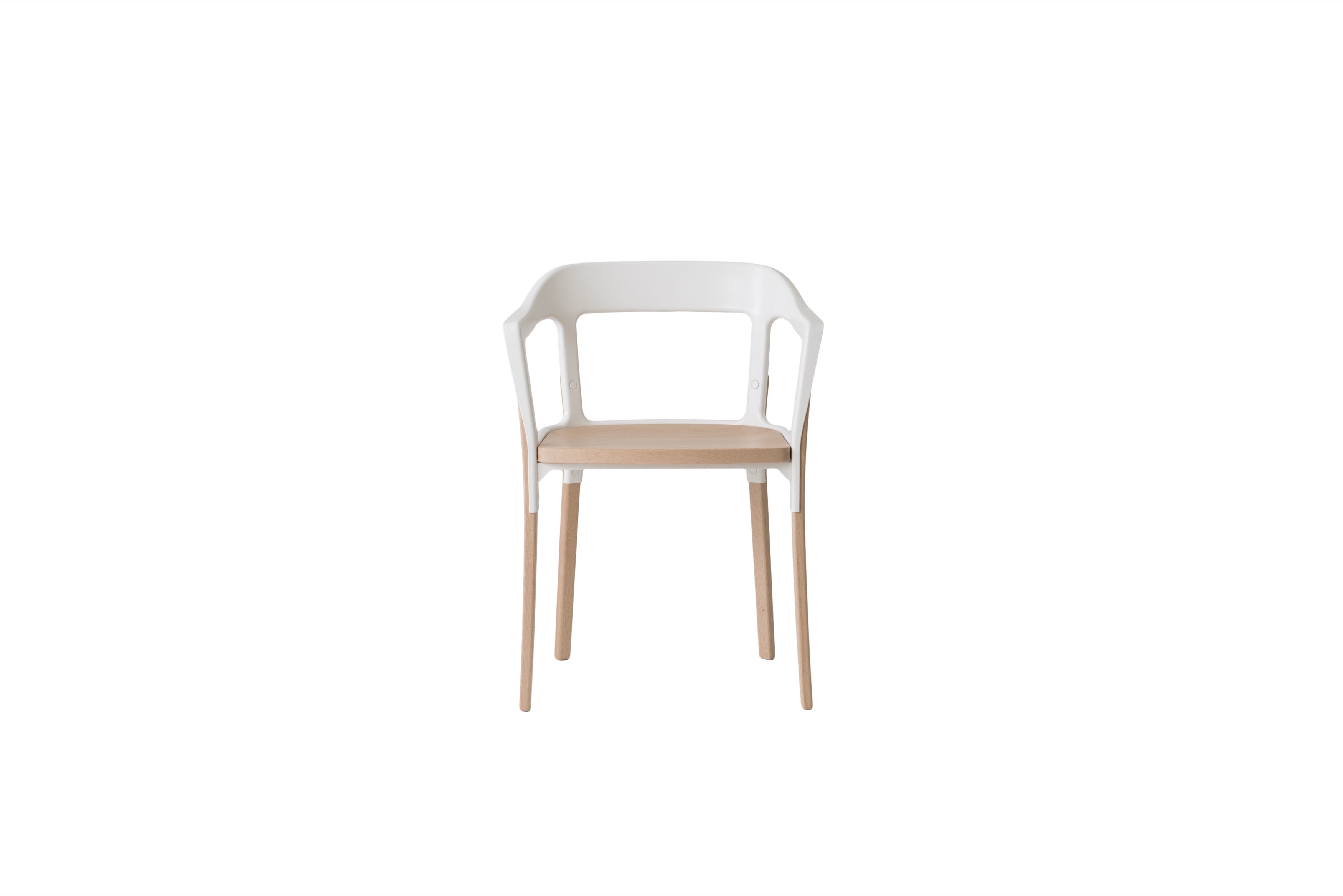 Steelwood chair white - front