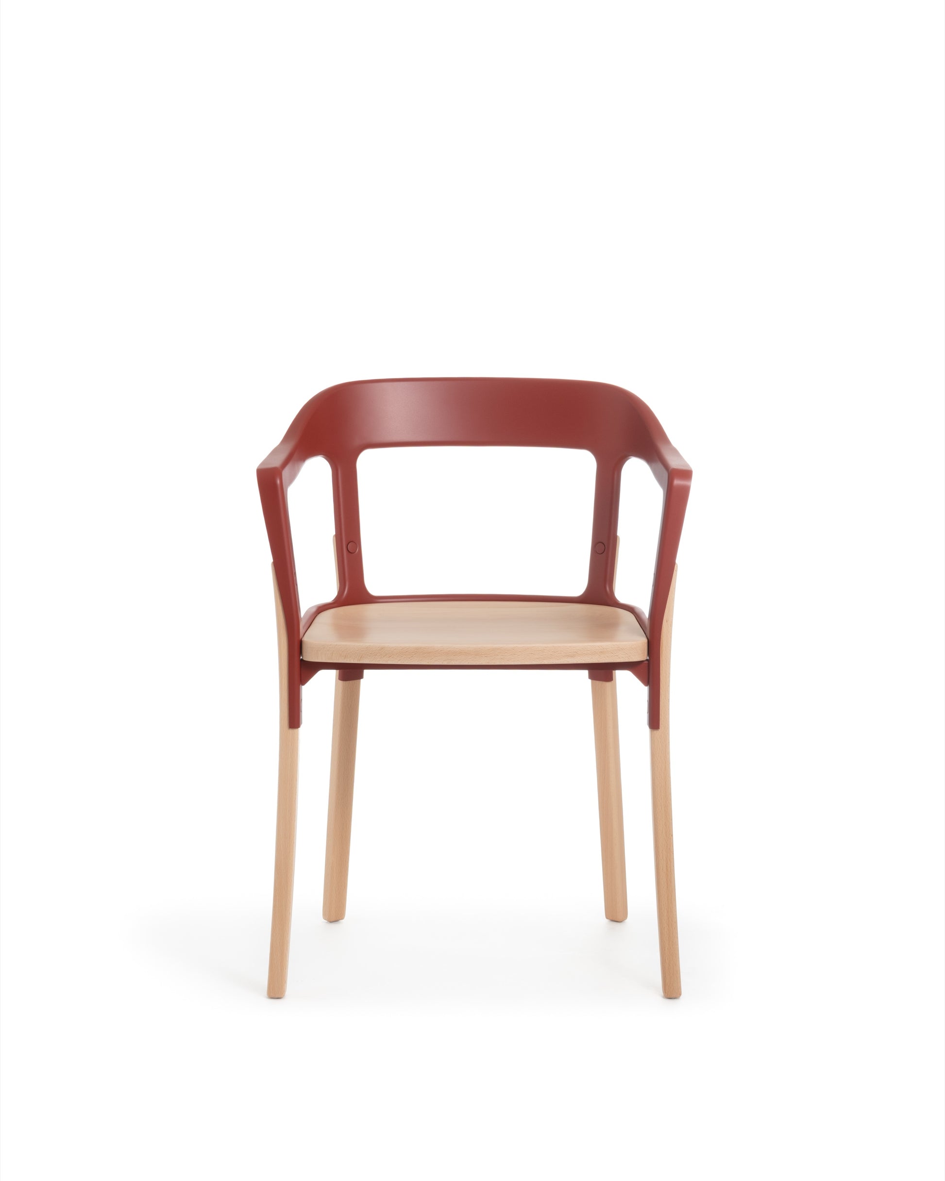 Steelwood chair red - front