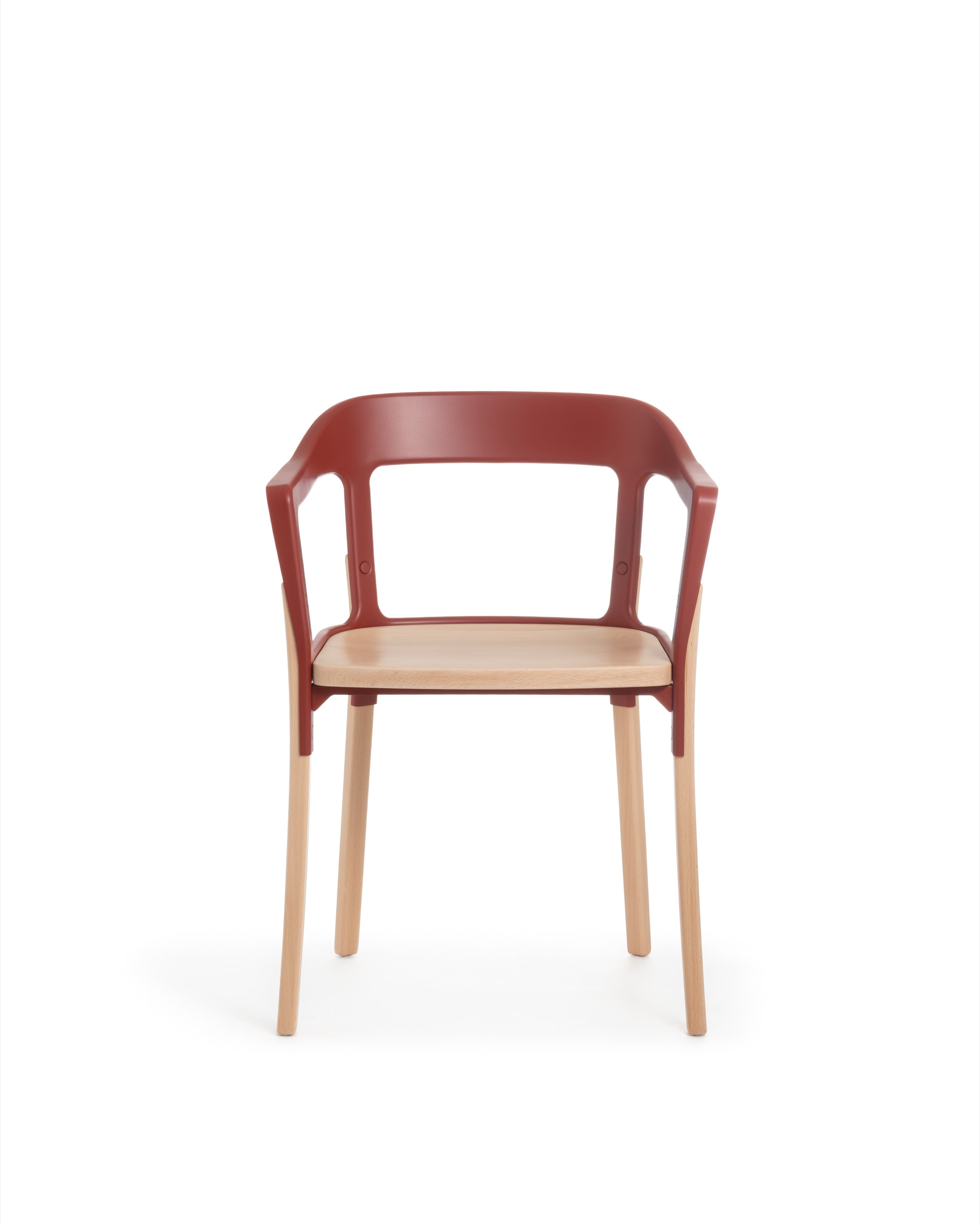 Steelwood chair red - front