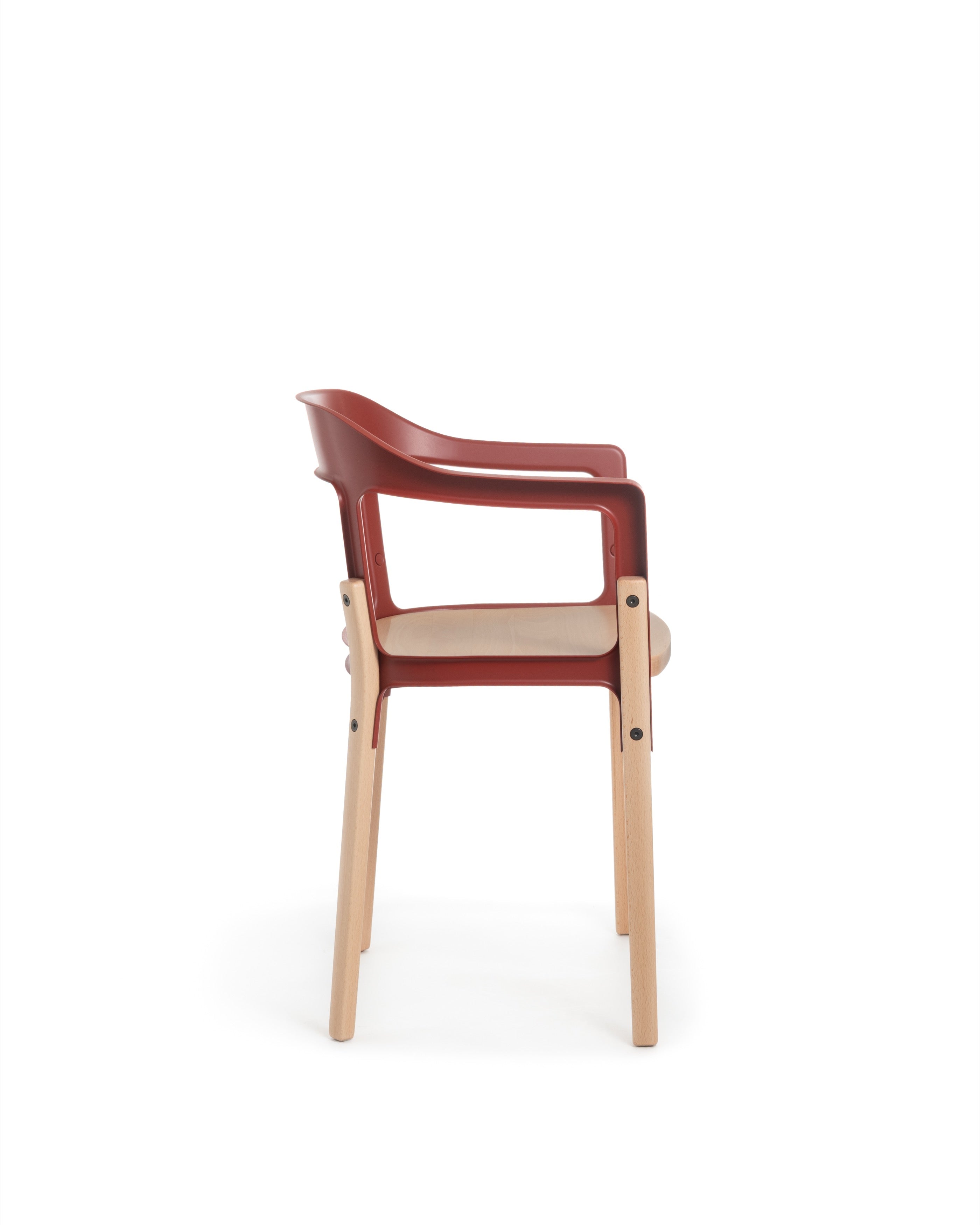 Steelwood chair red - lat