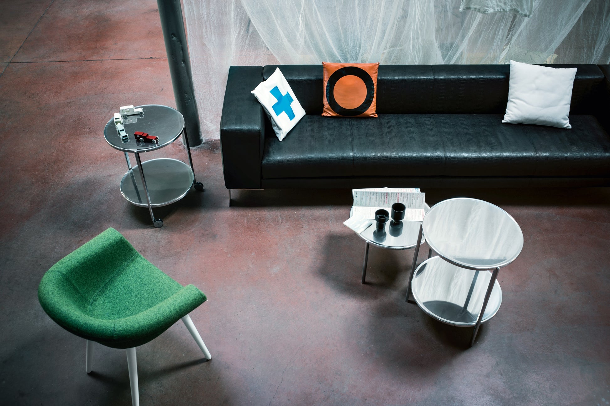 Tambour coffee table - lifestyle