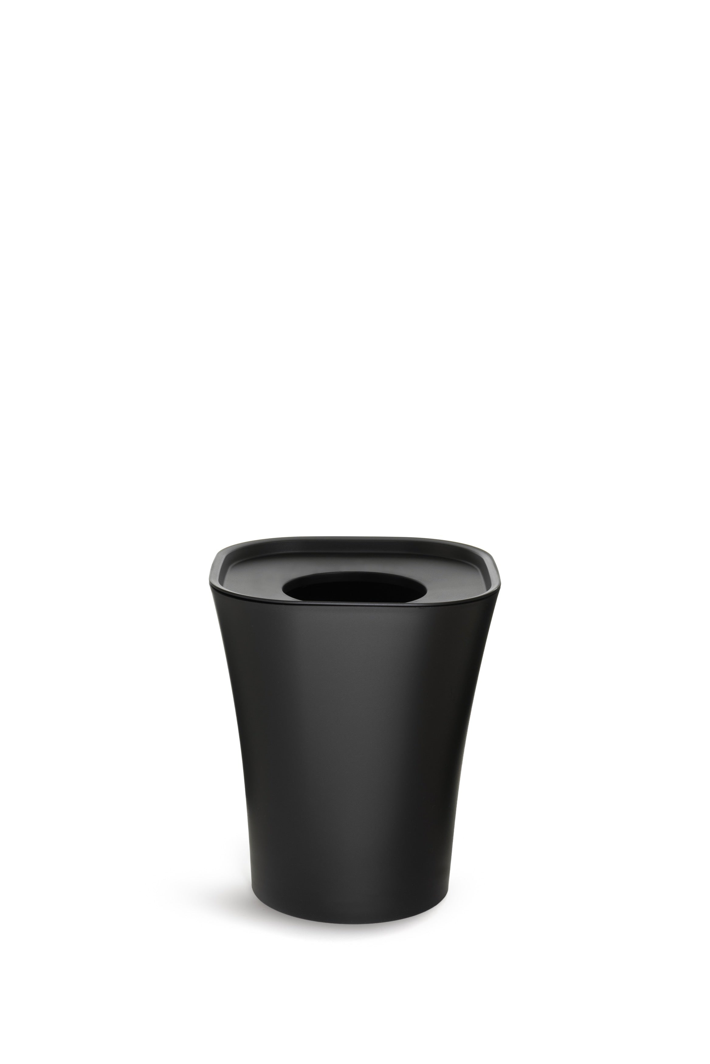 Trash bin black - front