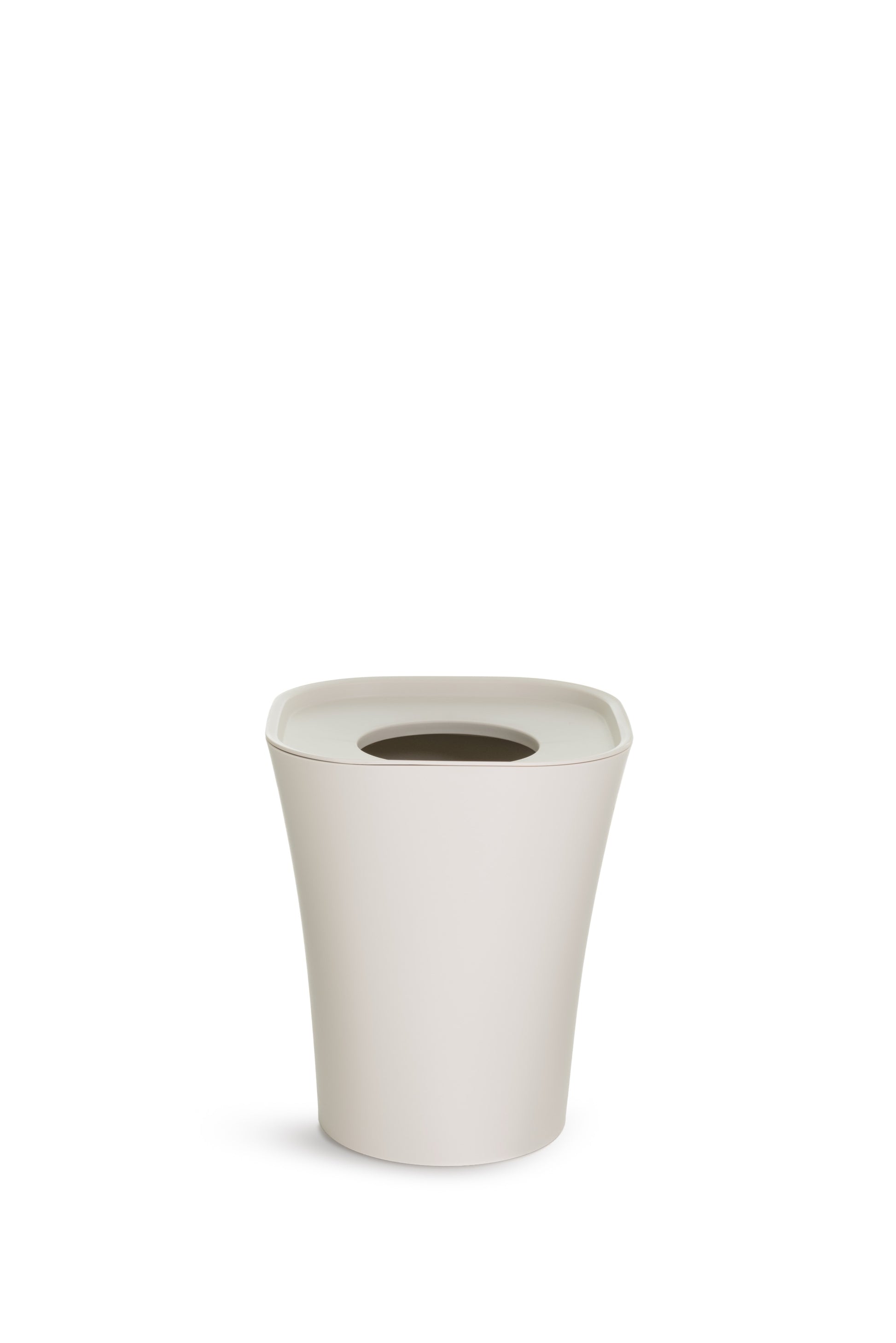 Trash bin white - front