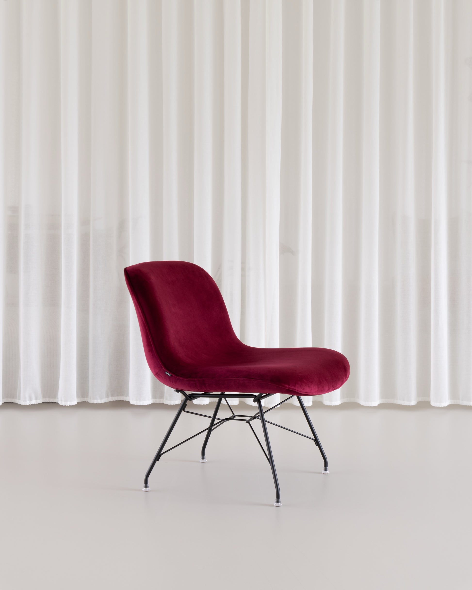 Troy armchair black velvet - lat