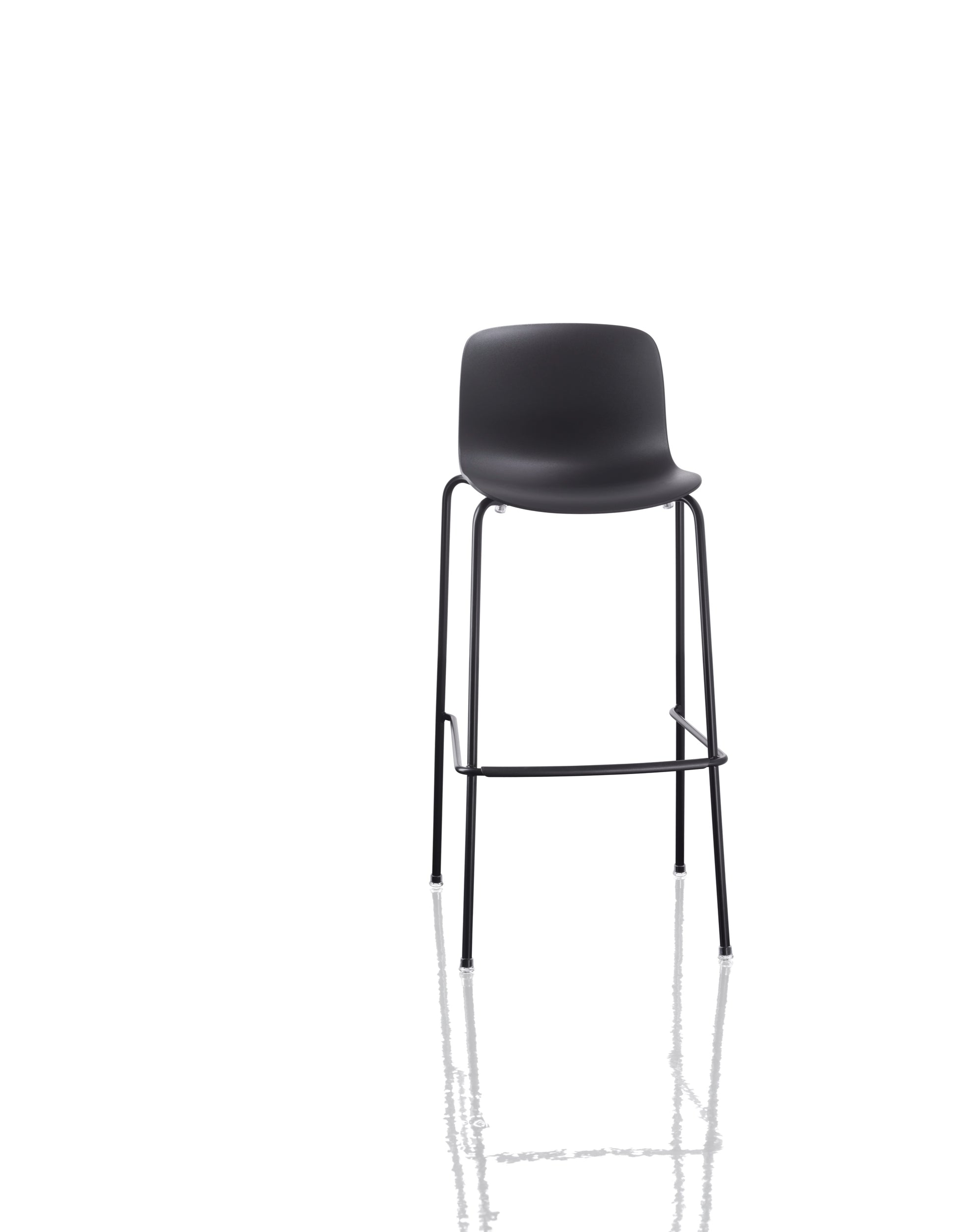 Troy stool black -front