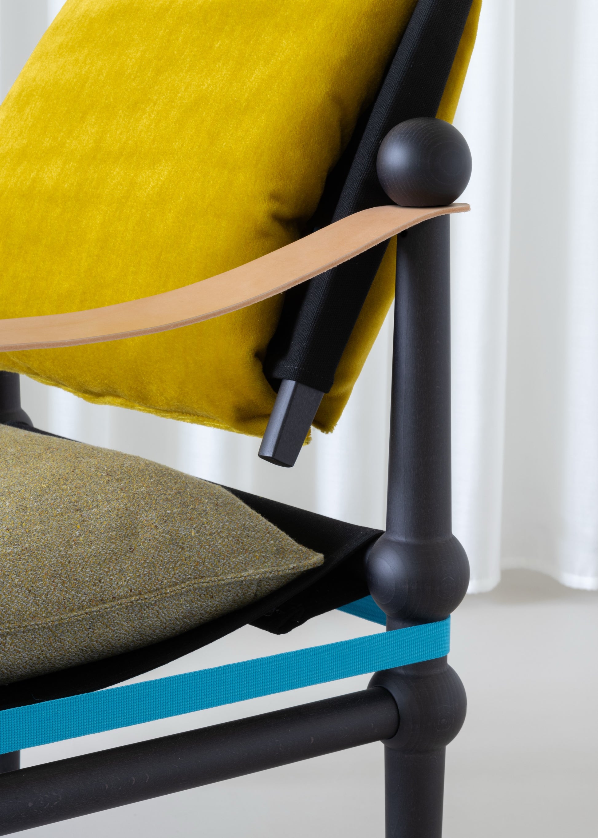 Twain armchair yellow - det