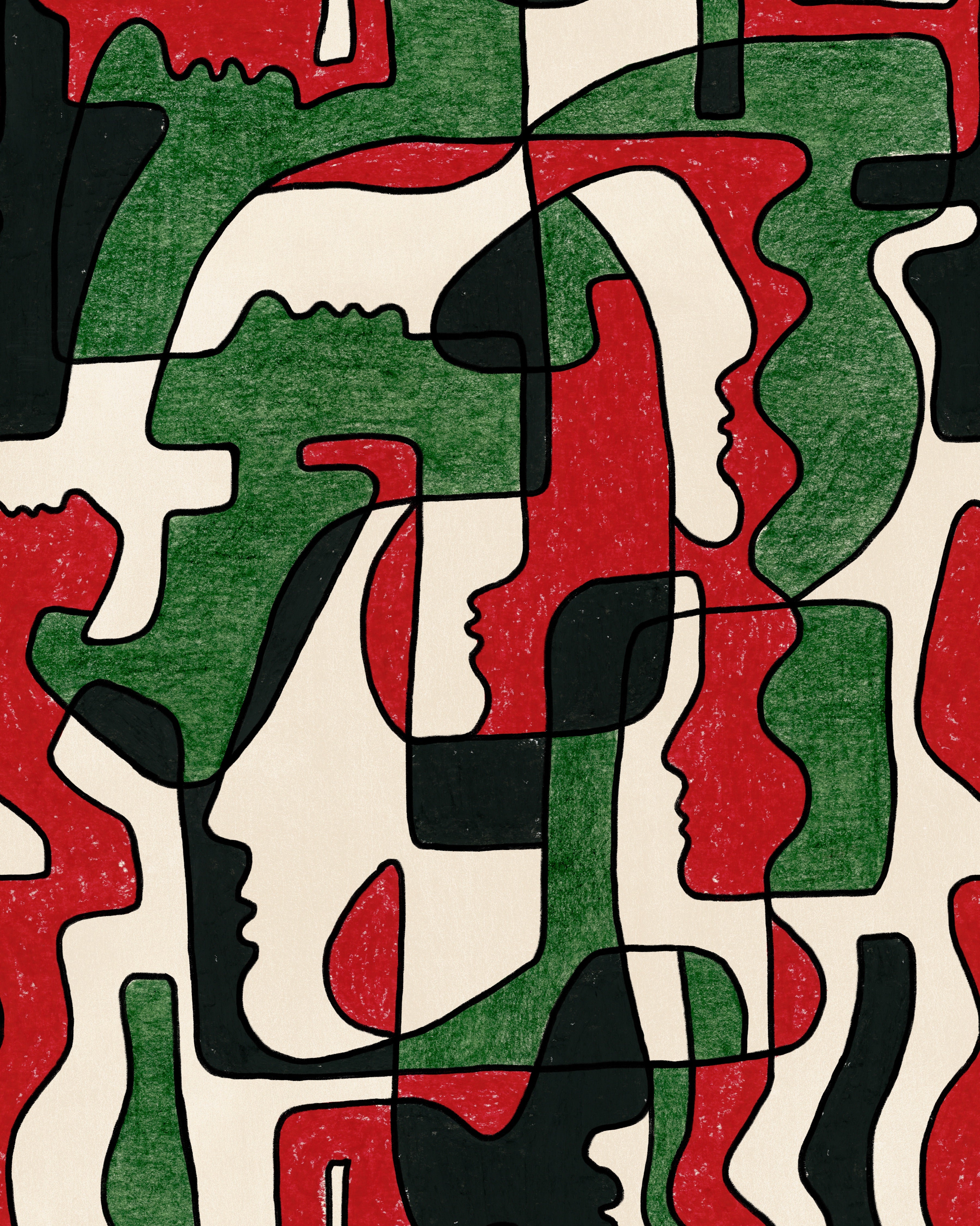 Saudade green tapet - front