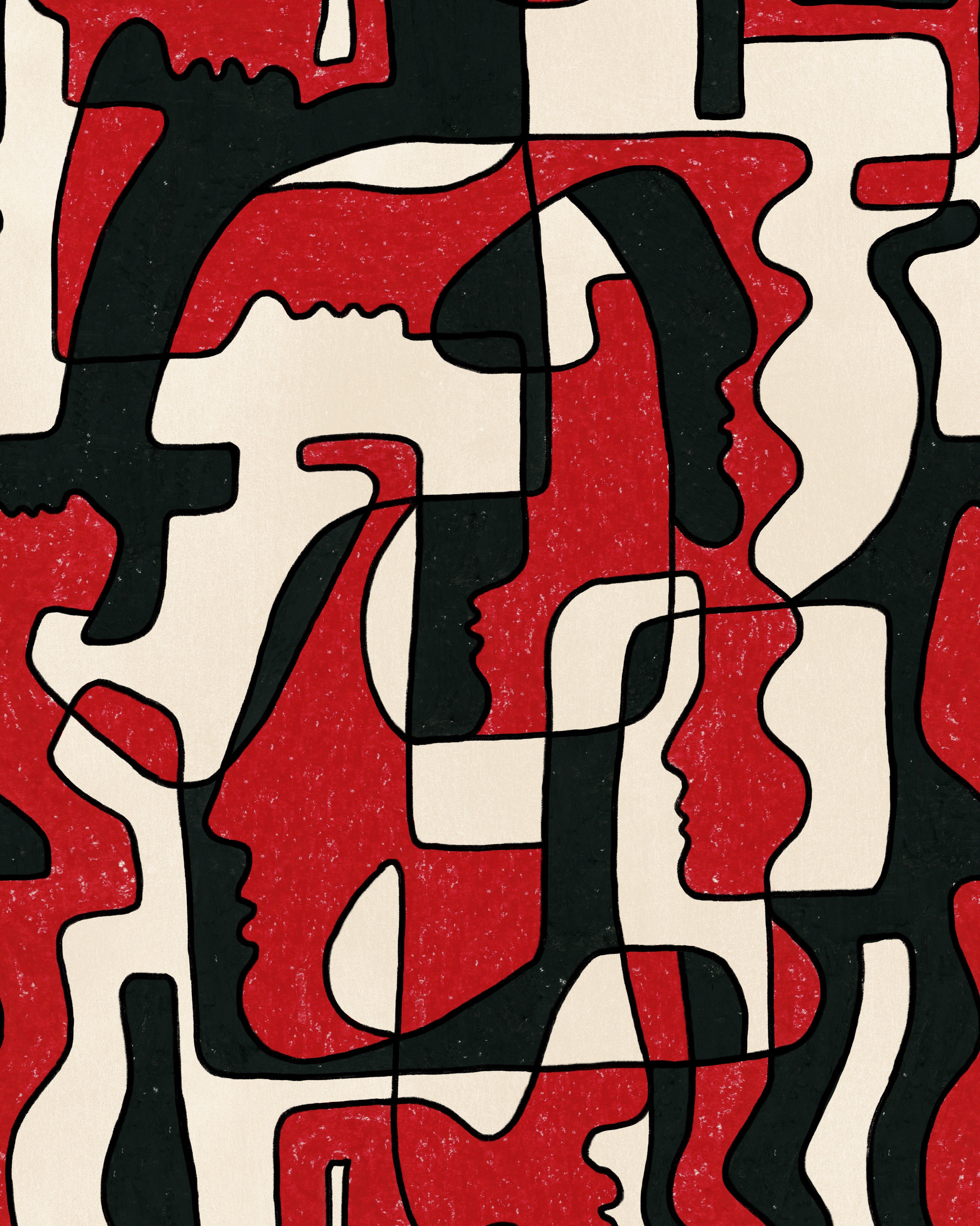 Saudade red tapet - front