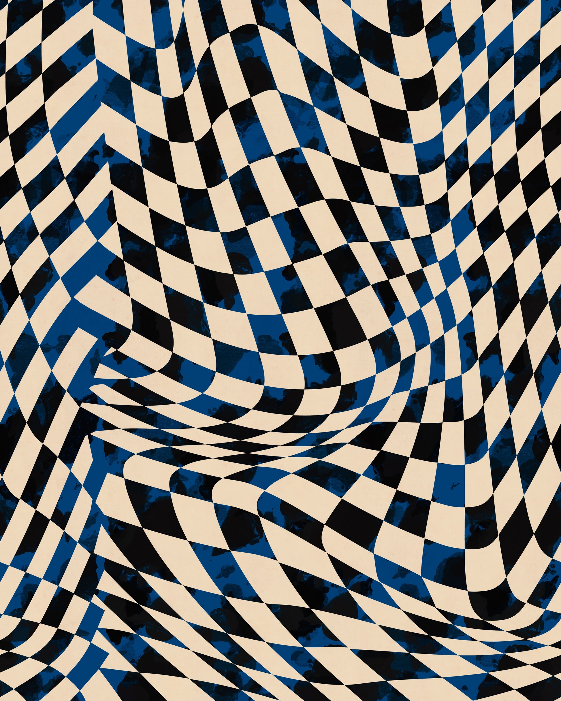 Spontaneity blue tapet - front