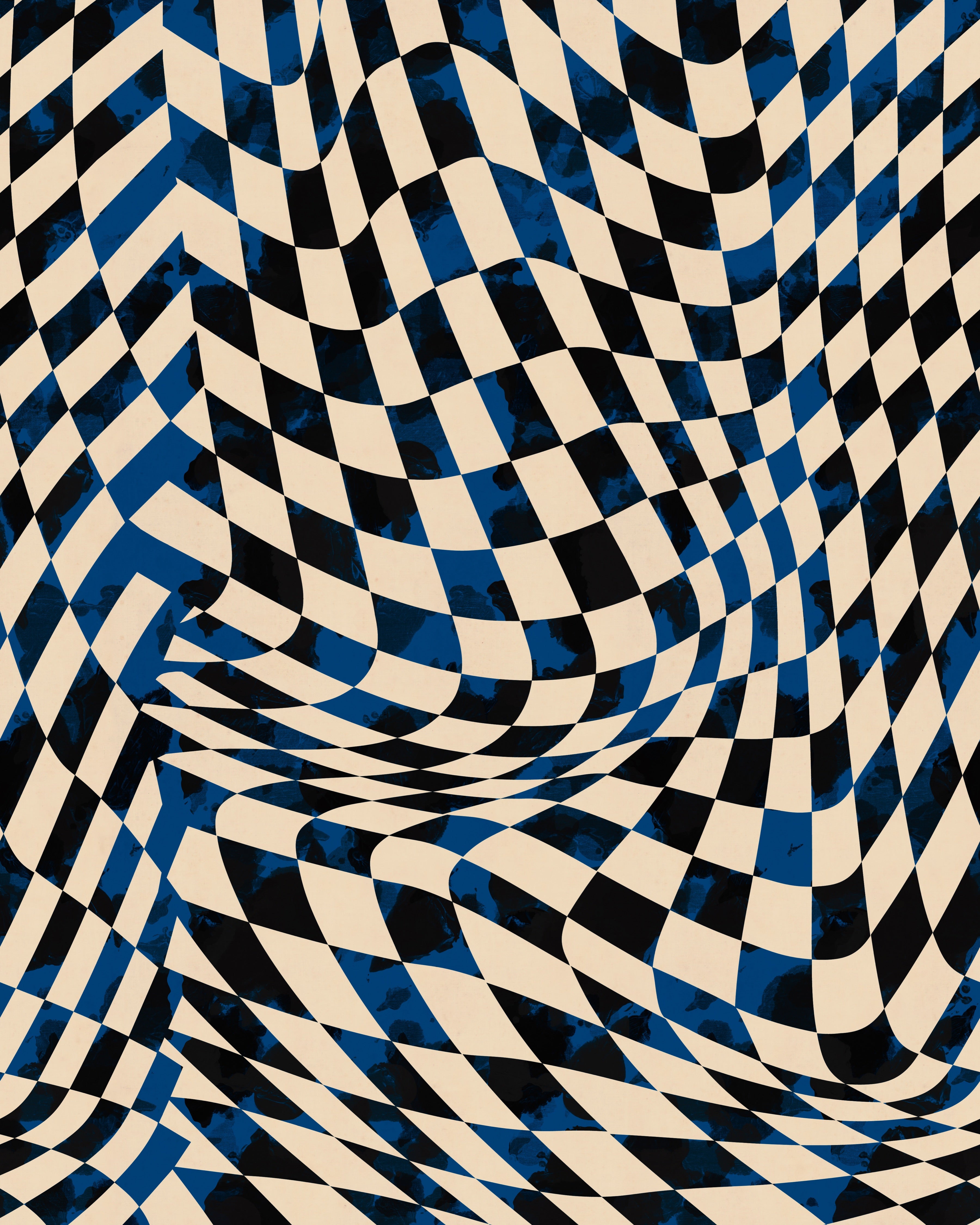 Spontaneity blue tapet - front