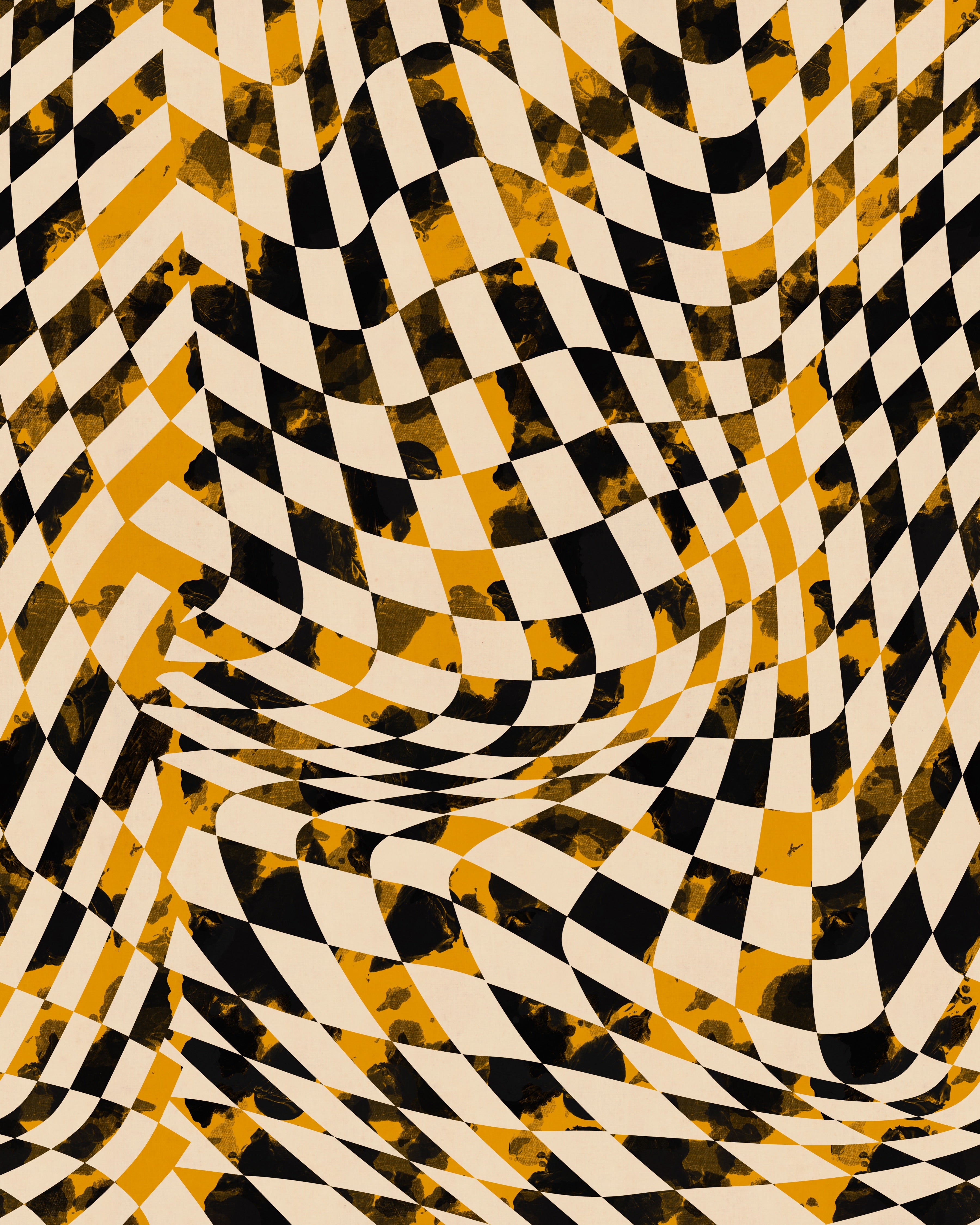 Spontaneity yellow tapet - front