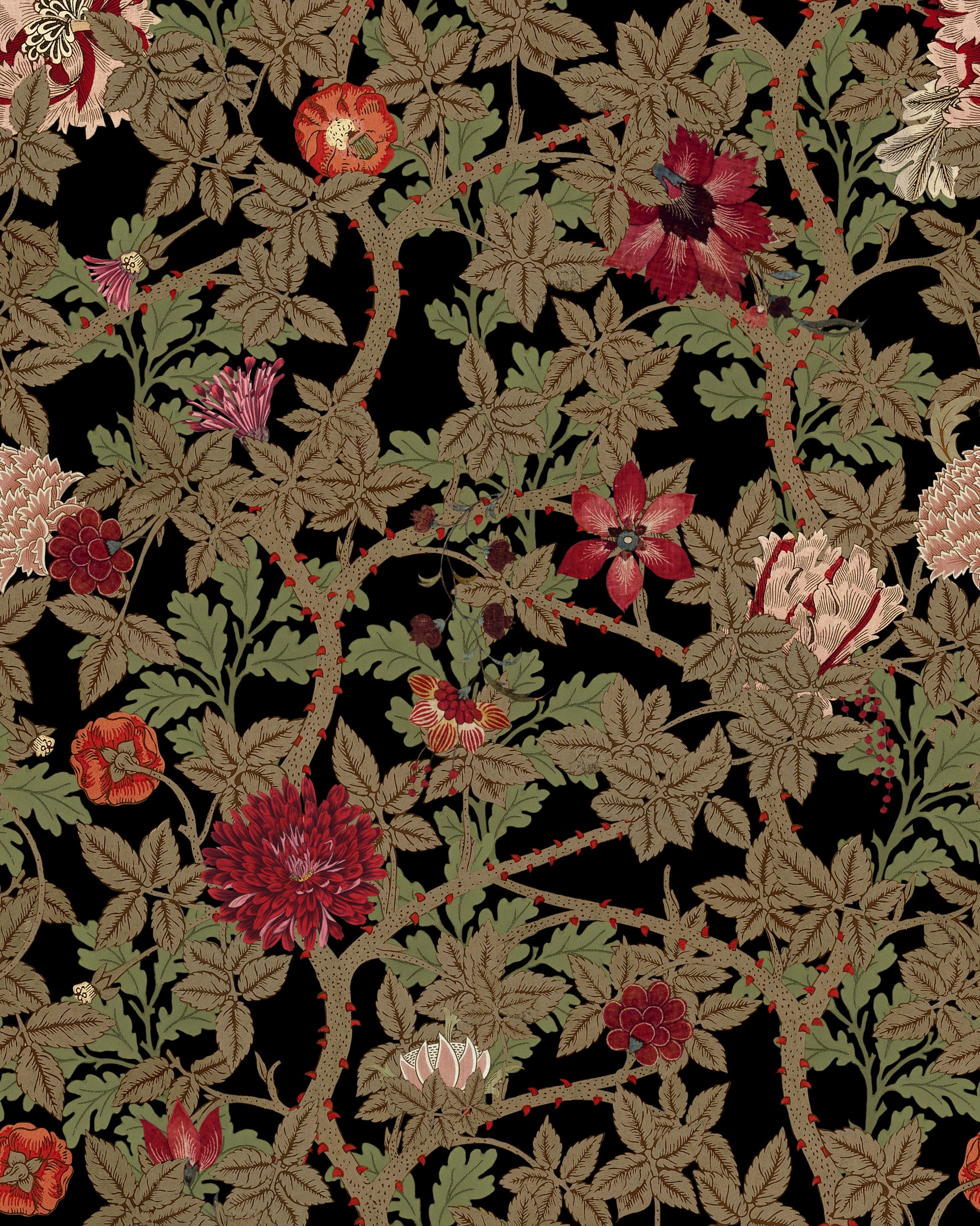 The floweringdark tapet - front