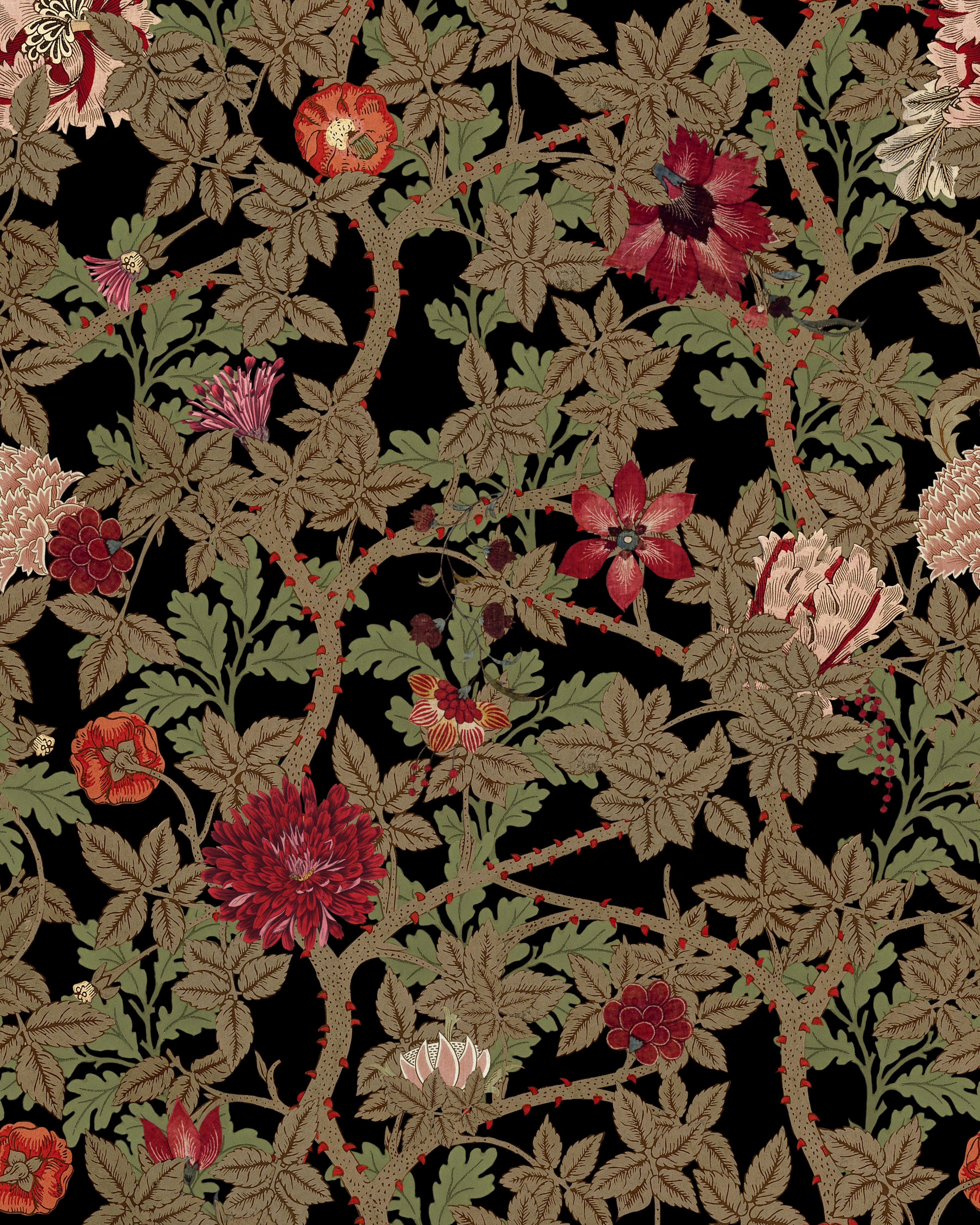 The floweringdark tapet - front