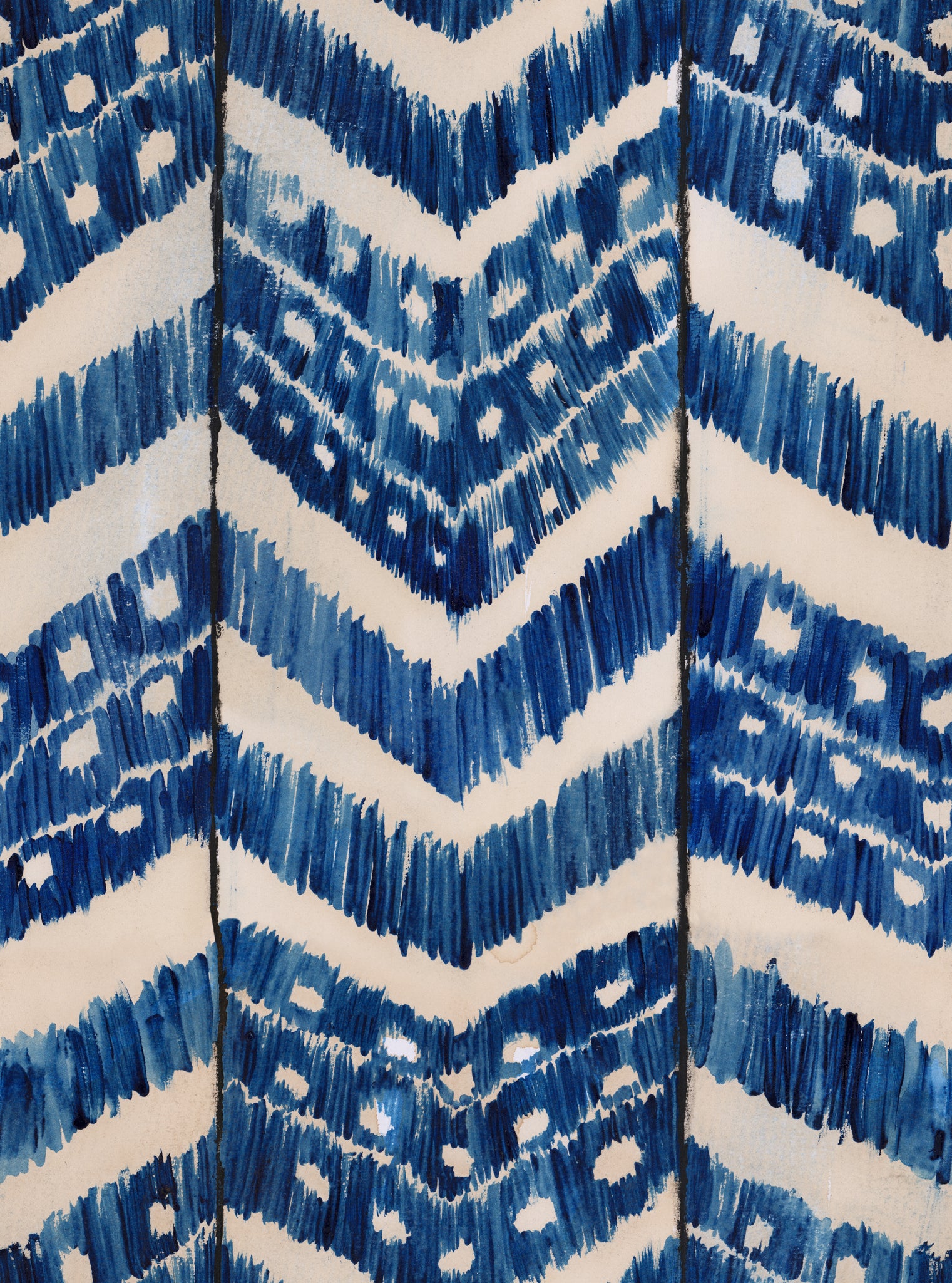 Turkish indigo tapet - front