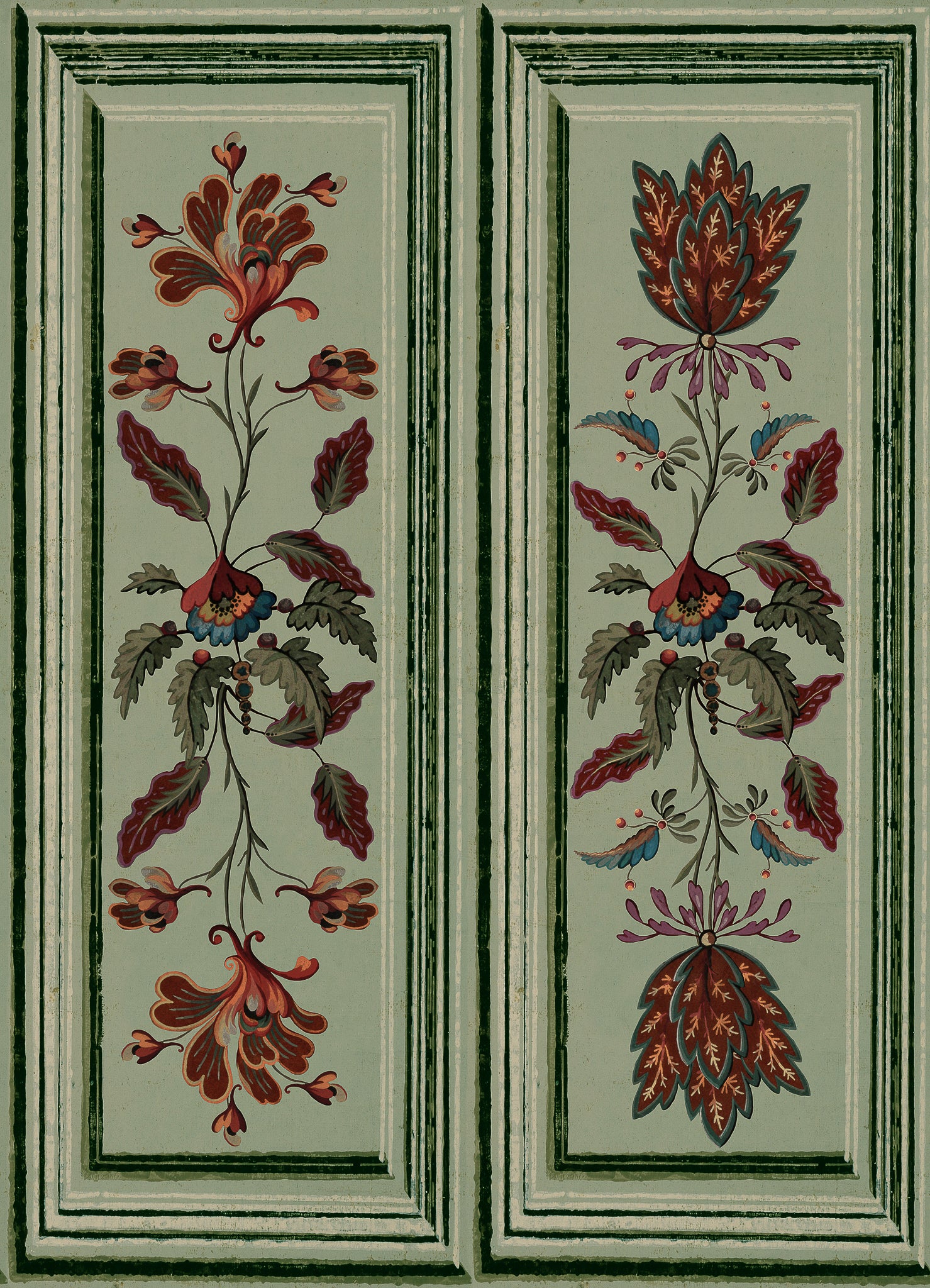 Tyrolean green tapet - front