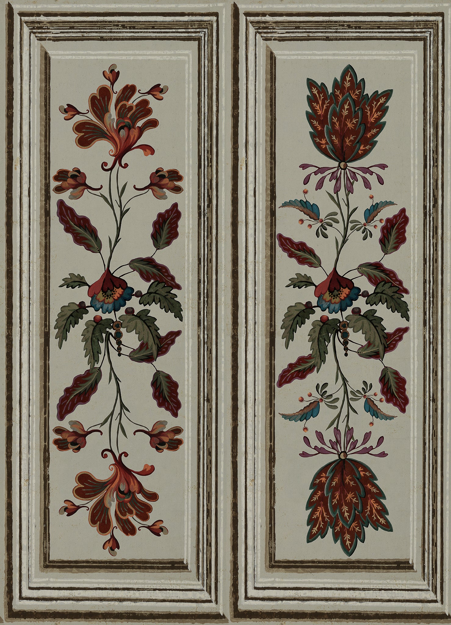 Tyrolean taupe tapet - front