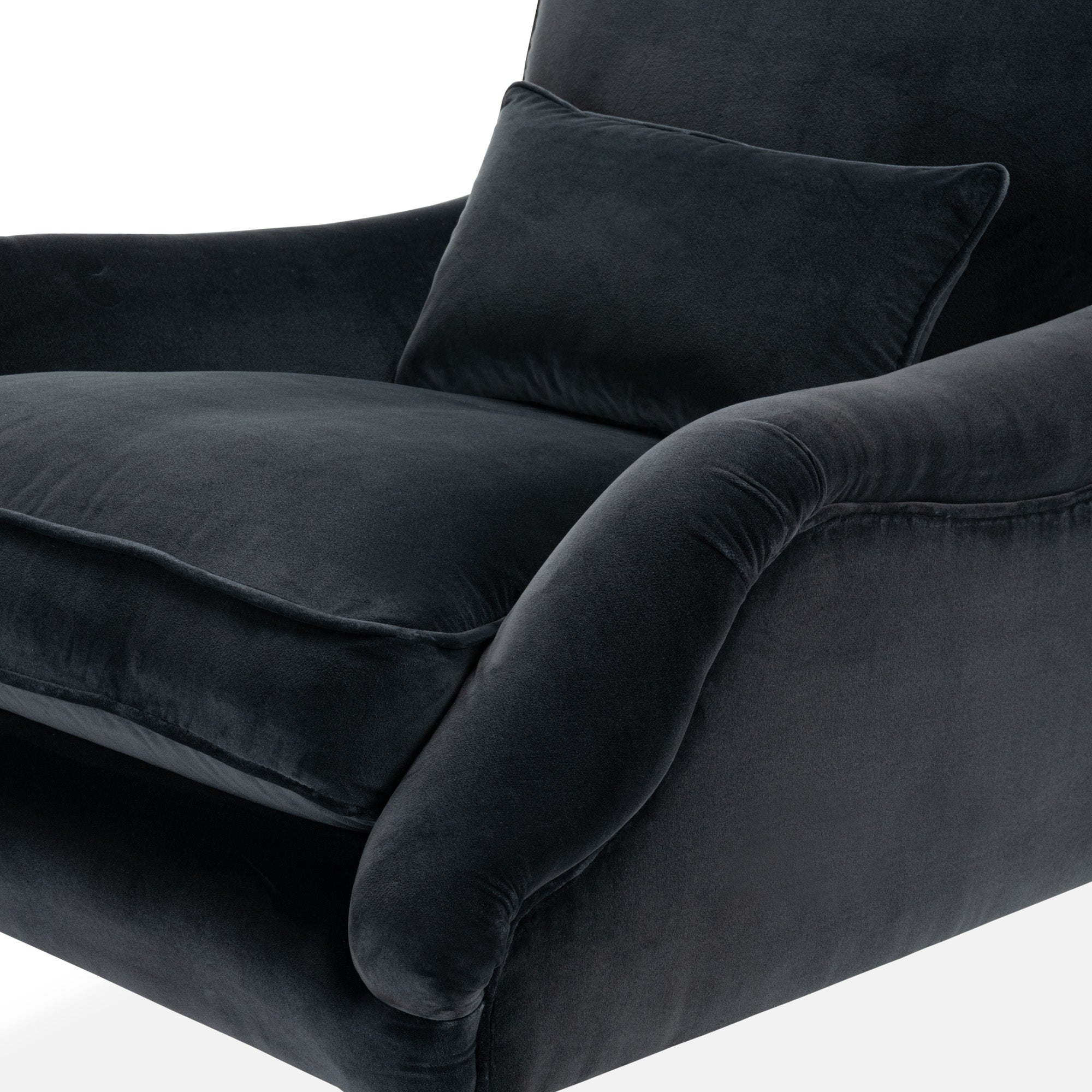 Fotoliu Winston - CHARCOAL COTTON VELVET